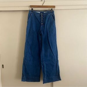 Pilcro Size 28 Button Fly Wide Leg Jeans